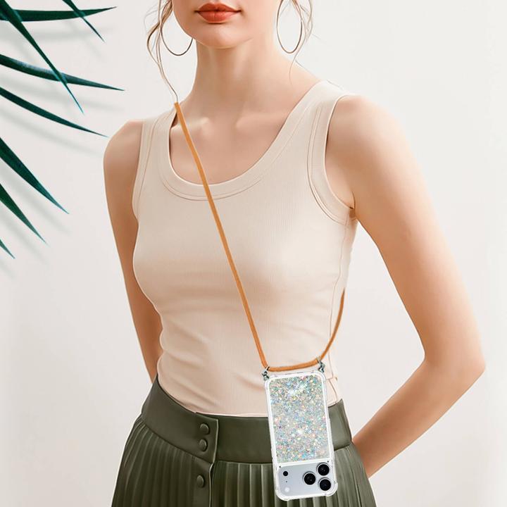 Immagine prodotto Cover-Discount iPhone 17 Pro - Glitzer Hülle mit Kordel (Apple iPhone 17 Pro)