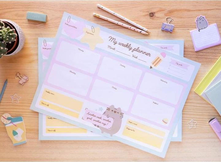 Produktbild Wochen-Notizkalender Pusheen Block, 29.7 x 42 cm (A3)