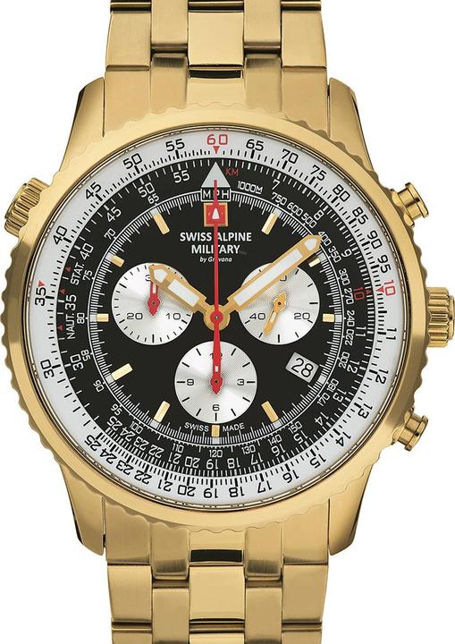 Immagine prodotto Swiss Alpine Military 7078.9117 Crono Uomo 45mm 10ATM (Cronografo, 45 mm)