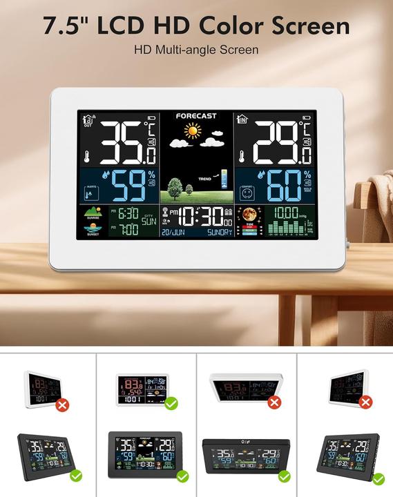 Image du produit Haoyao Funk-Wetterstation mit Aussensensor