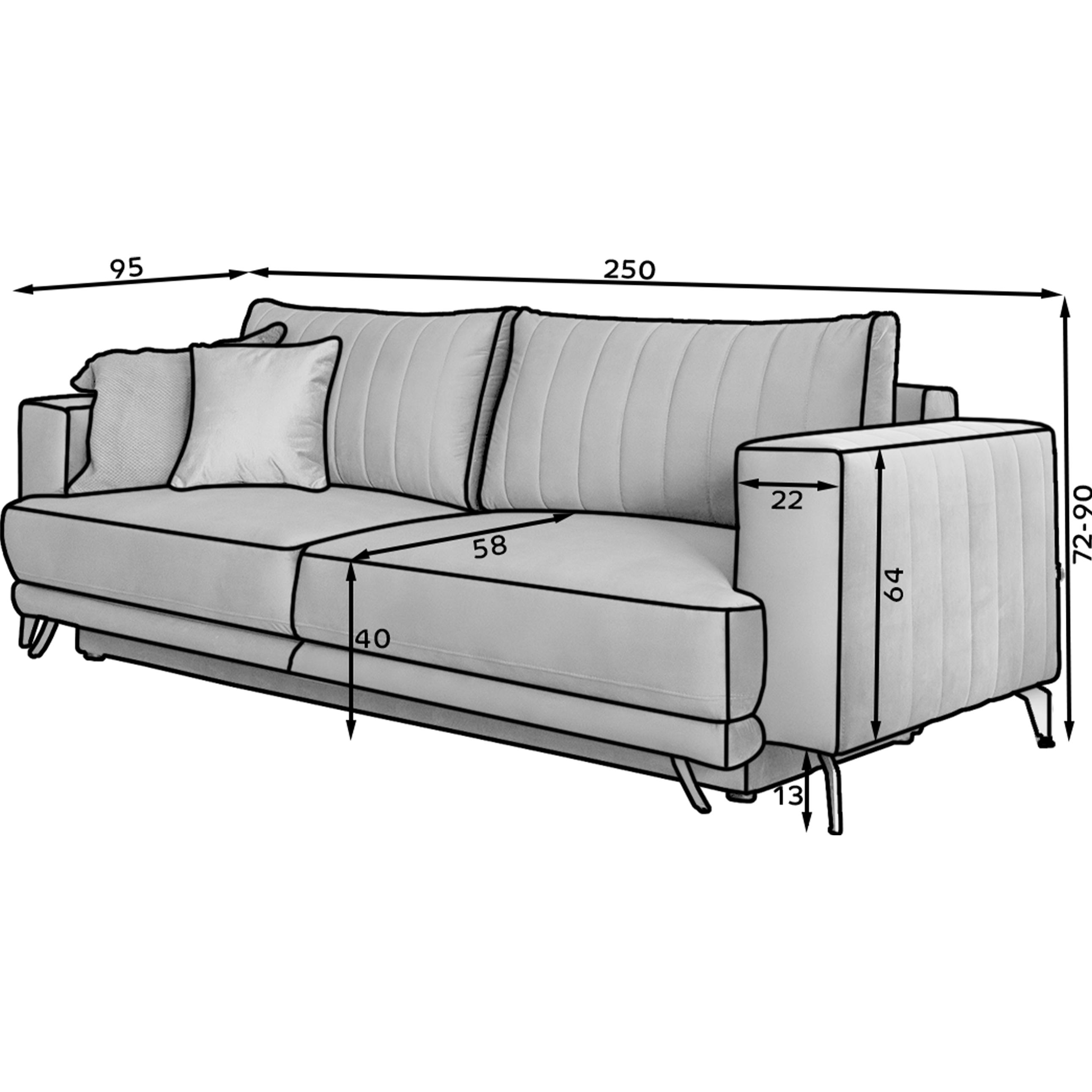 Thumbnail - ELTAP, Sofa, Elise (4-Sitzer, Bettsofa)