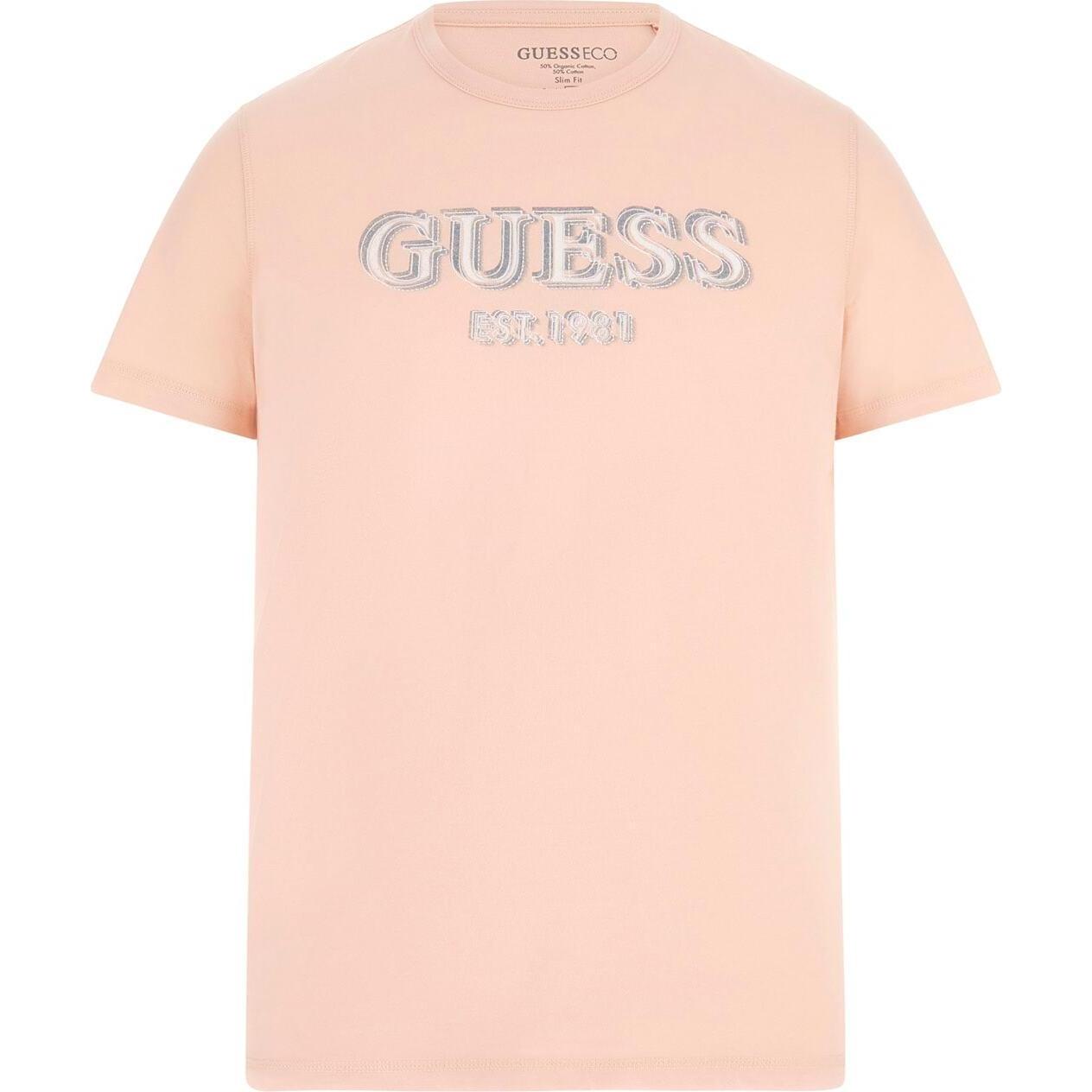 Guess, Herren, Shirt, T-Shirt mit Rundhalsausschnitt und Logo, (S)