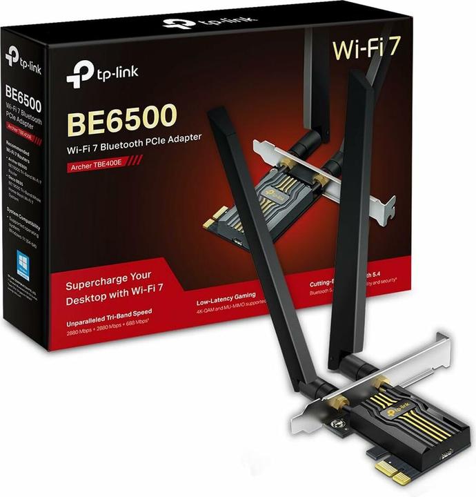 Produktbild TP-Link WRL ADAPTER 6500MBPS WI-FI 7/ARCHER TBE400E (Mini PCI Express)