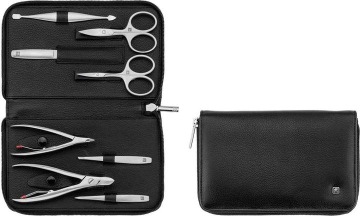 Actual product image No Name Zwilling Twinox travel set - Black leather case 8-piece - Black