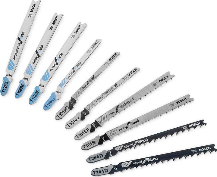Produktbild Bosch Professional Zubehör 10-tlg. Stichsägeblatt-Set Basic for Metal and Wood