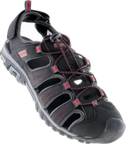 Produktbild Hi-Tec Schwarze und rote Tiore-Sandalen für Herren, Grösse 42 (42)