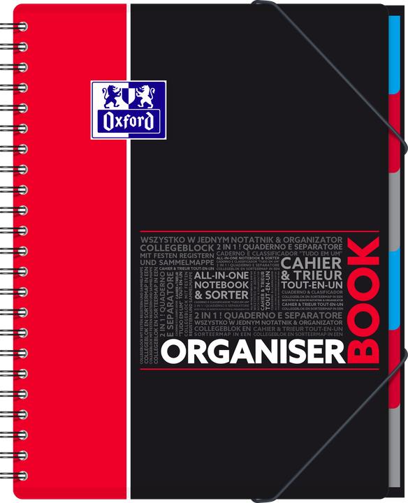 Image du produit Oxford Organiserbook (A4+, Quadrillé, Couverture rigide)