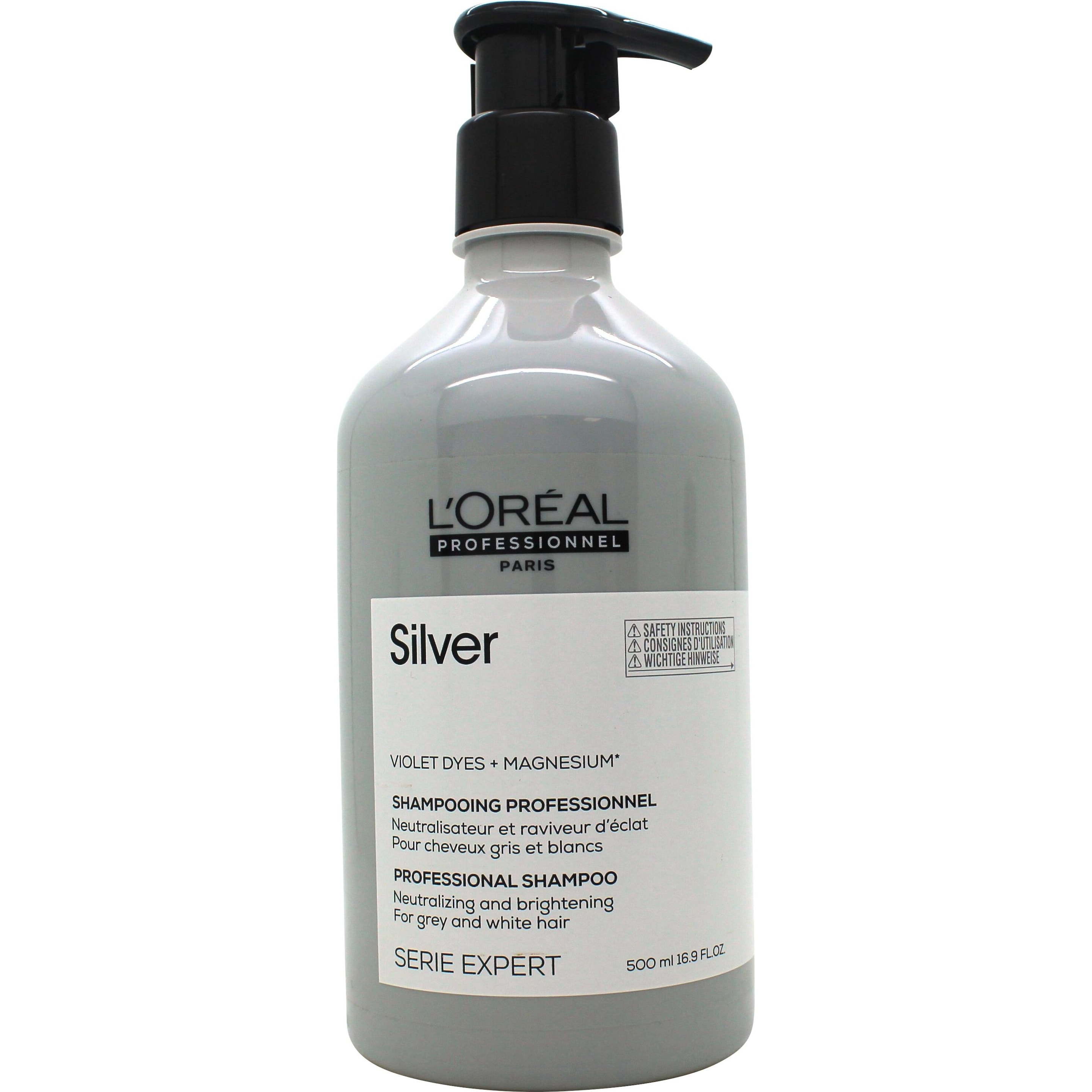 L'Oréal Professionnel, Shampoo, Serie Expert Silver (500 ml, Flüssiges Shampoo)