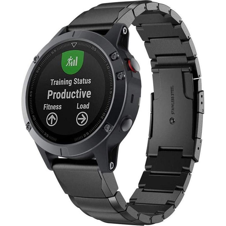 Thumbnail - Tech-Protect SteelBand (22 mm, Edelstahl, Garmin Fenix 5, Garmin Fenix 6, Garmin Fenix 7), Uhrenarmband, Schwarz