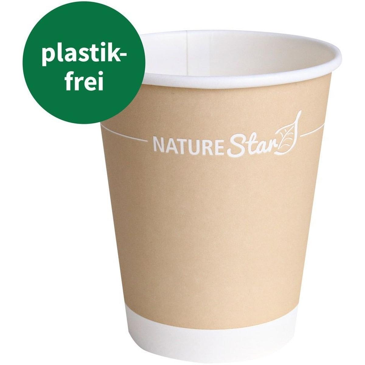 Nature Star, Einweggeschirr, Hartpapier-Kaffeebecher "Only Paper", 0,4 l (50 x)