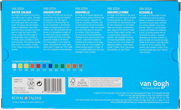 Immagine prodotto Van Gogh Set di acquerelli (120 ml)