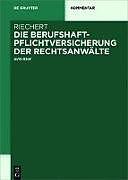 Die Berufshaftpflichtversicherung der Rechtsanwälte (Deutsch)