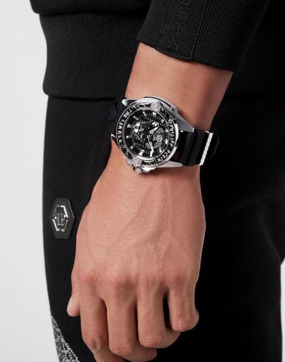Actual product image Philipp Plein PWAAA1622 The $kull Carbon Fiber 44mm 5ATM (Analogue wristwatch, 44 mm)