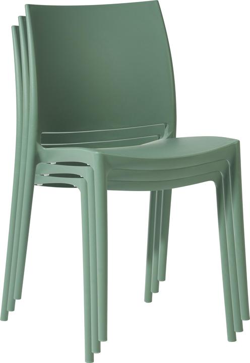 Image du produit CLP Chaise de jardin Meton empilable Résistant aux intempéries Résistant aux UV
