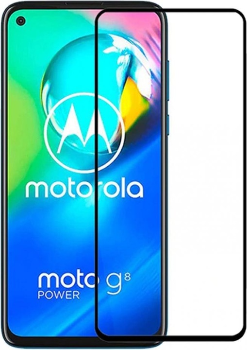 Actual product image Screenguard Motorola Moto G8 Power Full Screen Protective Glass Film 2.5D 9H (1 Piece, Motorola Moto G8 Power)
