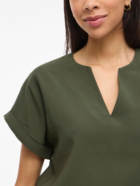 Produktbild Vila VIMARLEE Split Neck Oberteil mit kurzen Ärmeln (36)