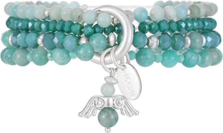 Immagine prodotto Andreani Armband aus Amazonite mit Engelsanhänger (Amazonite)