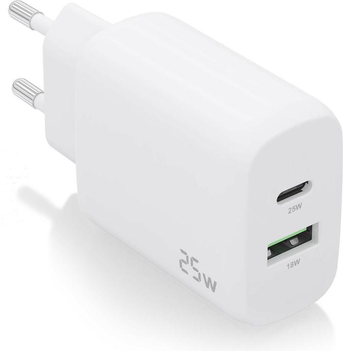 Actual product image Aisens CARGADOR 25W 1XUSB-C PD3.0 1XUSB-A QC3.0 BLANCO (25 W, 1 portion)