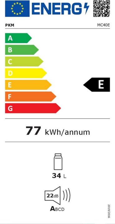 Energie-Label PKM MC40E (34 l)