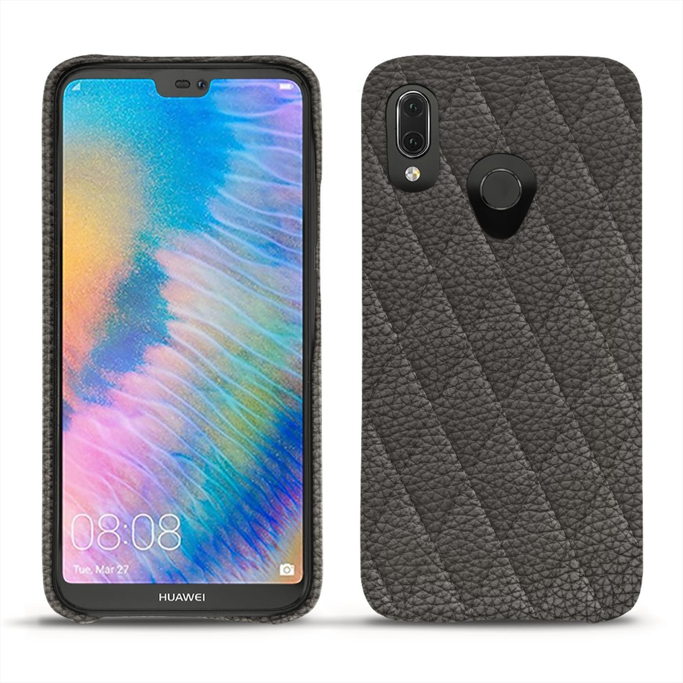 Noreve Lederschutzhülle (Huawei P20 Lite), Smartphone Hülle, Grau