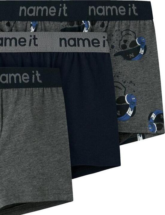 Produktbild Name it Nkmboxer 3p Dark Grey Mel Skull Noos (134, 140, 3er Pack)