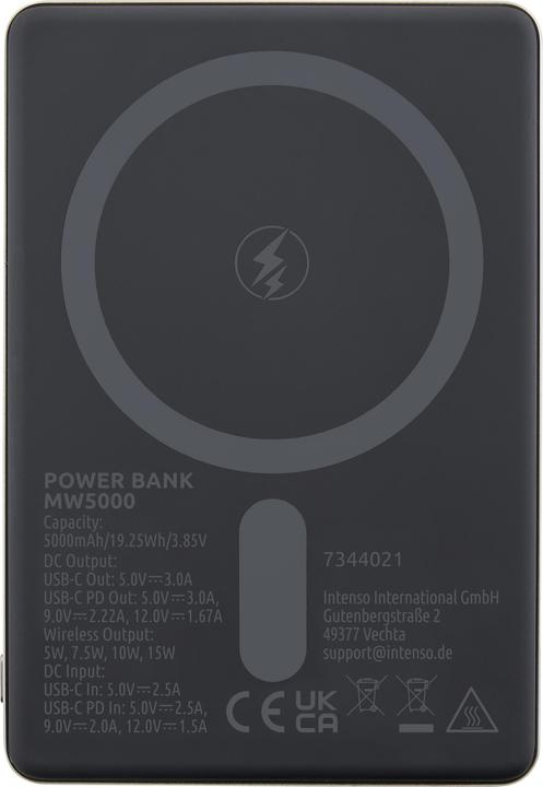 Actual product image Intenso Magn. Wireless Powerbank MW5000 5000 mAh Champagner (5000 mAh, 20 W, 19.25 Wh)