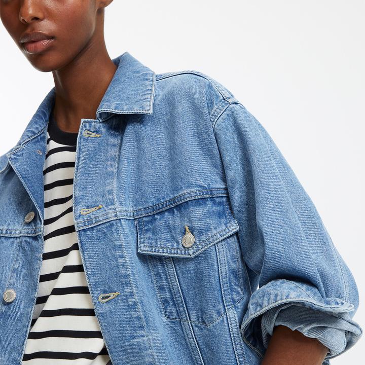 Actual product image La Redoute Collections Oversize-Jeansjacke mit Knopfleiste (XL)