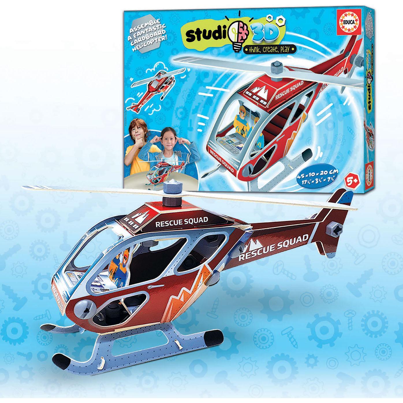 Thumbnail - Educa 19187 Studio 3D Construction 50 pcs. The Helicopter (Paper and Plastic Parts) (50 Teile)