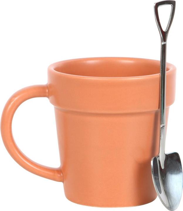 Actual product image Something Different Plant Pot Ceramic Mug & Spoon Set (1x)