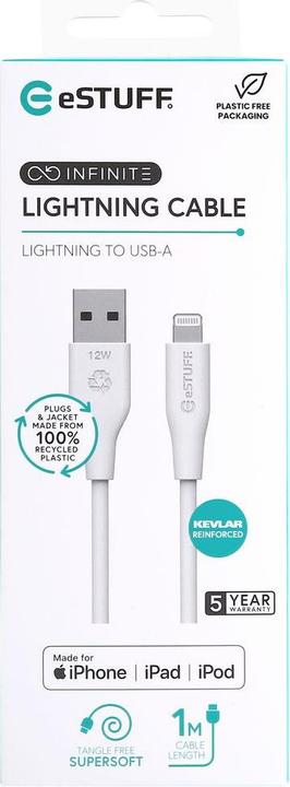 Produktbild eSTUFF 100% Recycled Super Soft TPE (1 m, USB 2.0)