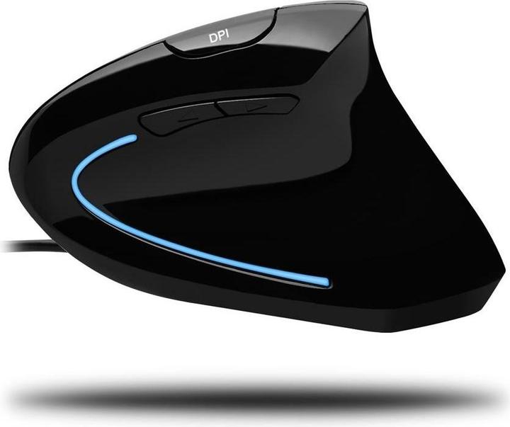 Actual product image Adesso iMouse E1, Rechtshandig, Optisch, USB Type-A, 1600 DPI, Zwart (Cable)