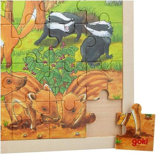 Image du produit Goki Puzzle en bois - Animaux de la forêt (48 pièces)