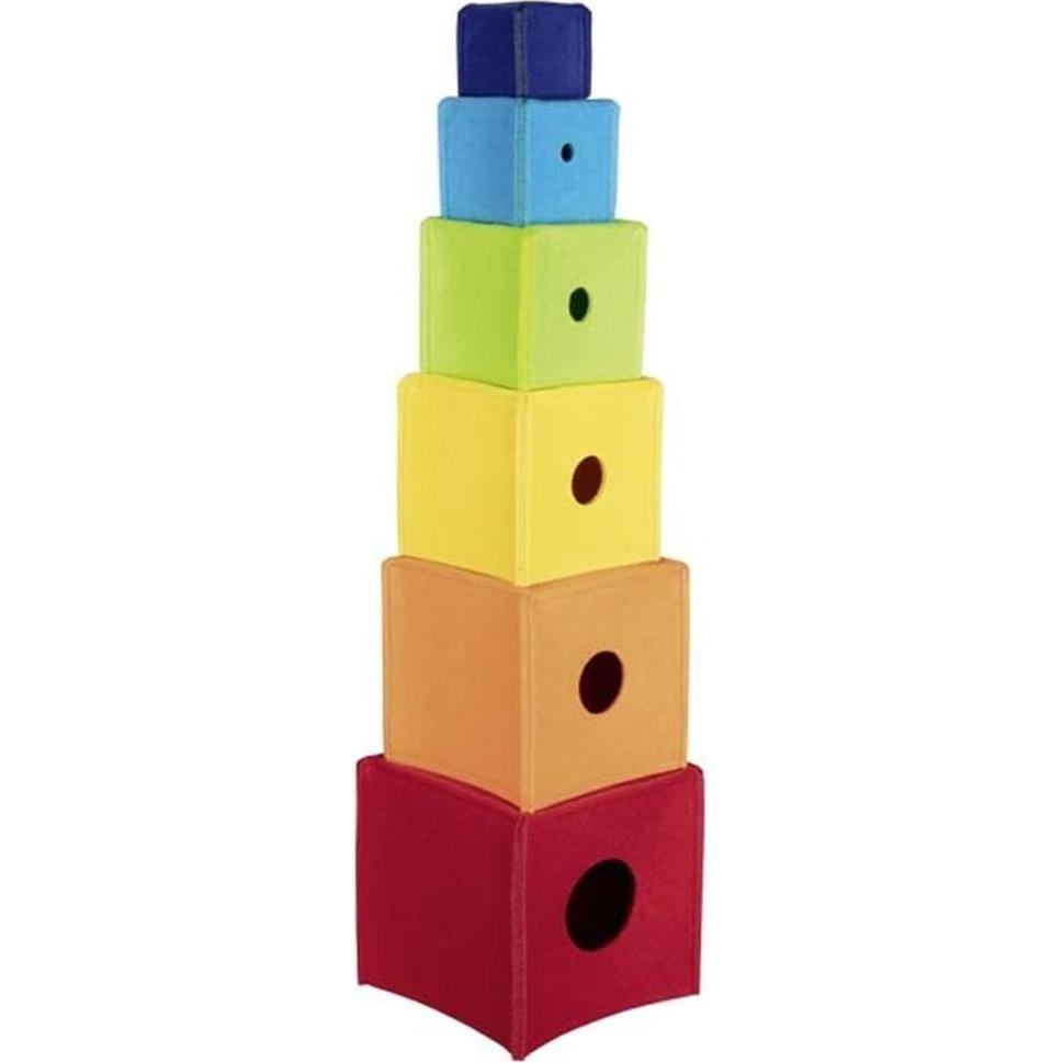 Goki Stapelwrfel Regenbogen aus Filz 6-teilig (58676)