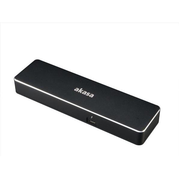 Akasa A-NDK02-12BKEU Notebook-Dockingstation & Portreplikator Verkabelt Thunderbolt 3 (Thunderbolt, 1 Ports), Dockingsta...