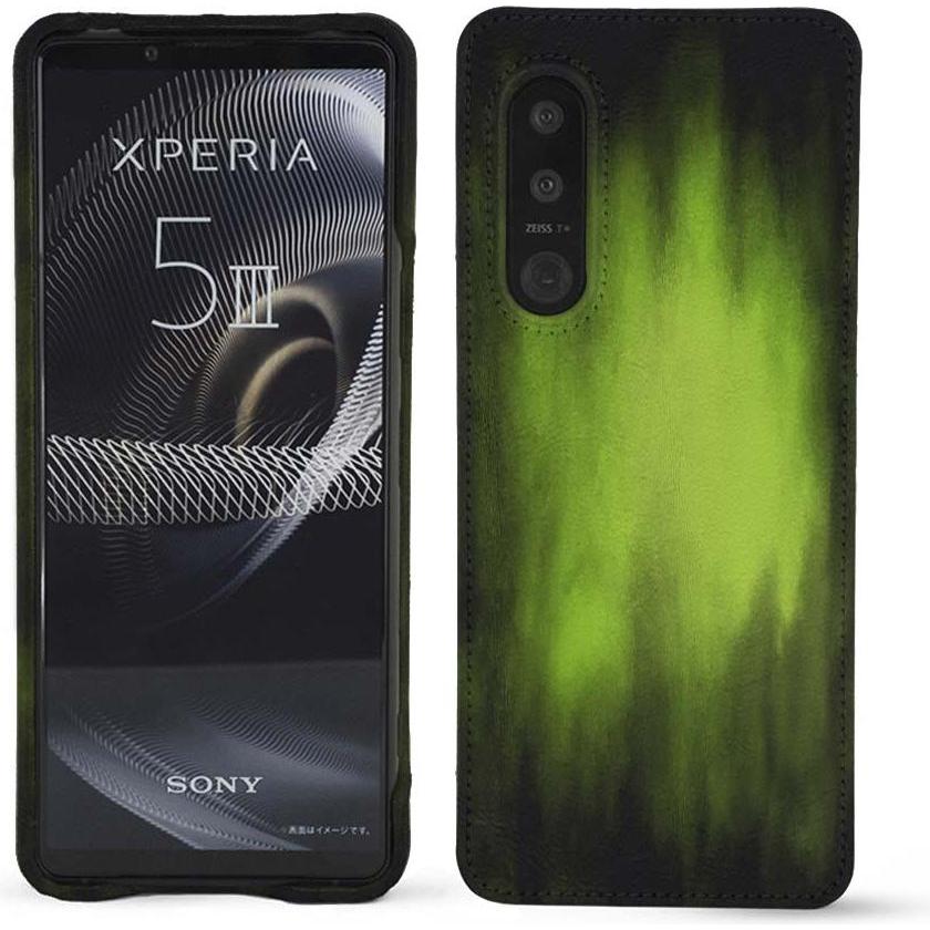 Noreve Lederschutzhülle (Sony Xperia 5 III), Smartphone Hülle, Grün