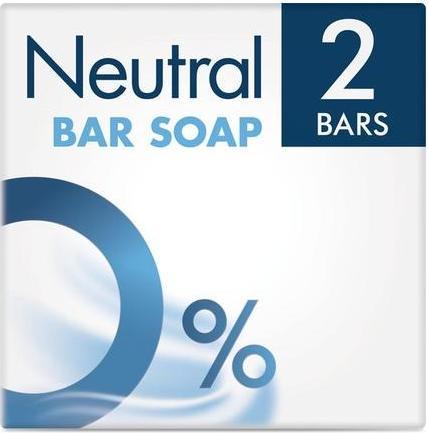 Actual product image Neutral 0%, Skin, Bar soap, Anti-irritation, Cleansing, Rectangular, 200 g, 2 pc(s) (Hard soap)