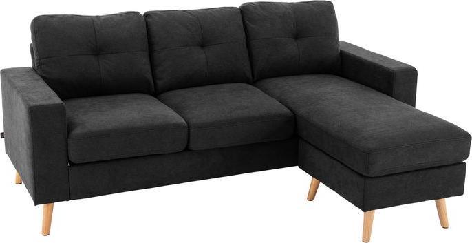 Produktbild Swisshandel24 Ecksofa Eckcouch in L-Form, Eckgarnitur in Leinenoptik, Couchgarnitur mit Chaiselongue für 3 Persone (3-Sitzer)