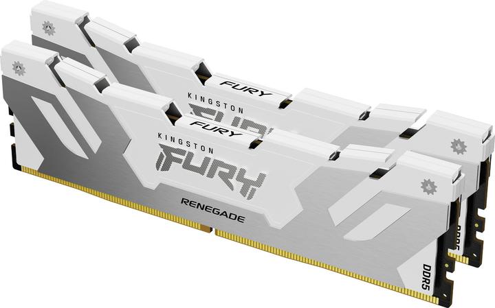 Actual product image Kingston 48GB 8800MT/s DDR5 CL42 CUDIMM Kit of 2 FURY Renegade White (2 x 24GB, 8800 MHz, DDR5 RAM, DIMM)
