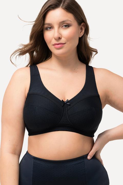 Actual product image Ulla Popken Jacquard Dot Wirefree Kelly Fit Support Bra (95 E)