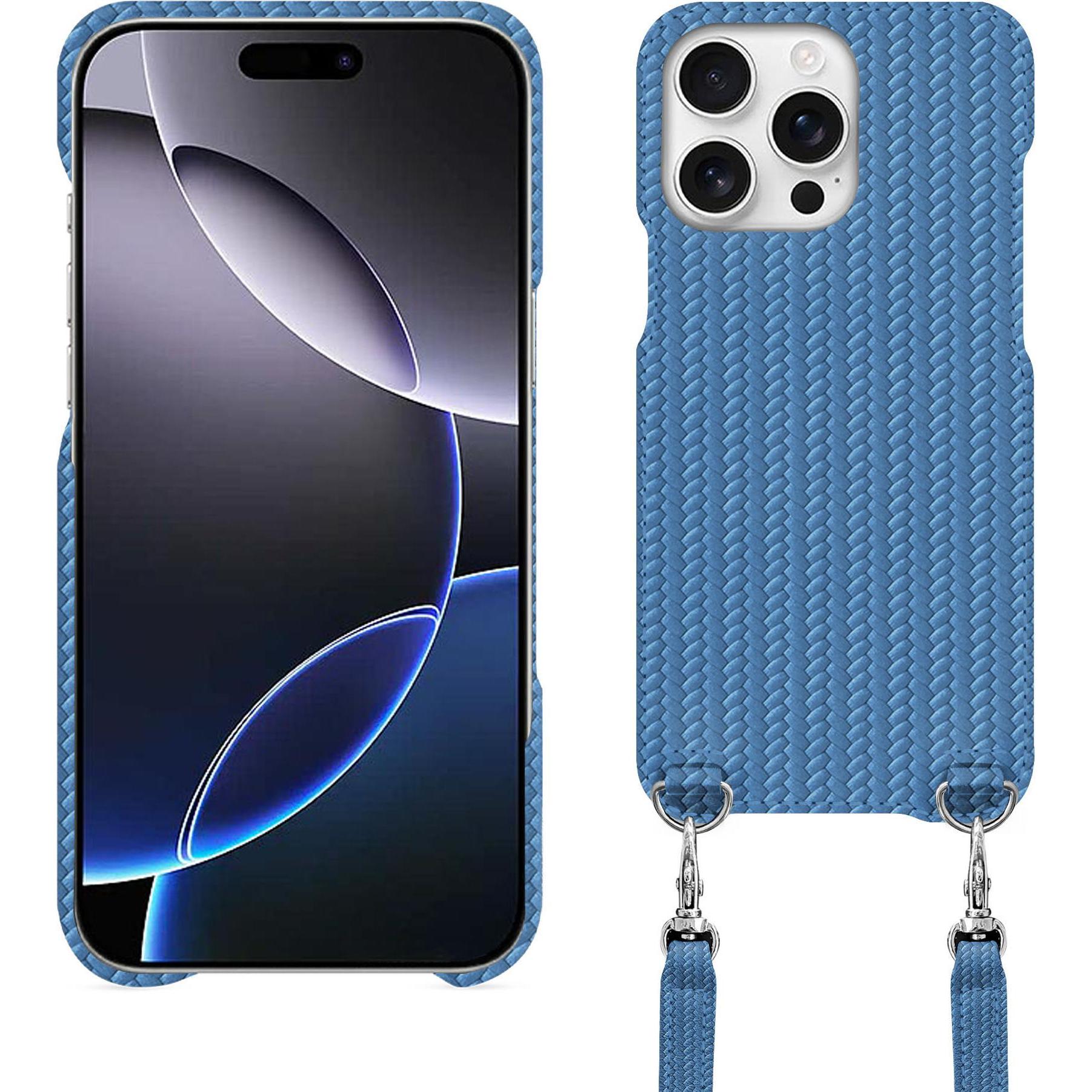 Noreve Schutzhülle mit Schulterriemen Apple iPhone 16 Pro Max (Apple iPhone 16 Pro Max), Smartphone Hülle, Braun
