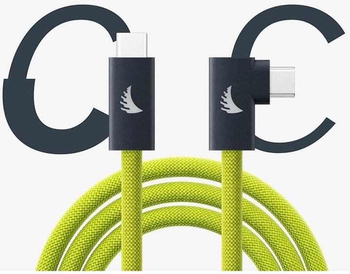 Produktbild Angelbird USB-C 3.2 Solid Flex Tether Cable Right-Angle Lime (4.50 m, USB 3.2 Gen 2x2, 240 W)