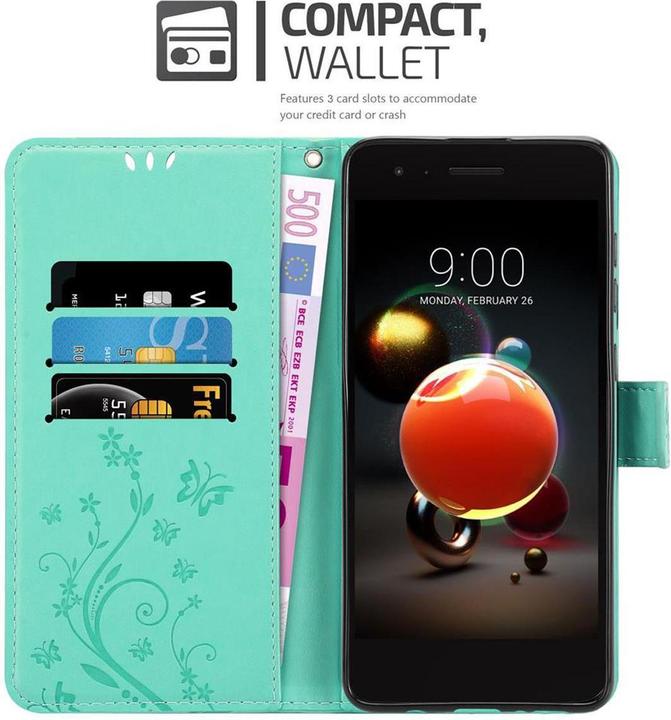 Actual product image Cadorabo Flower Book Cover (LG K8 2018)