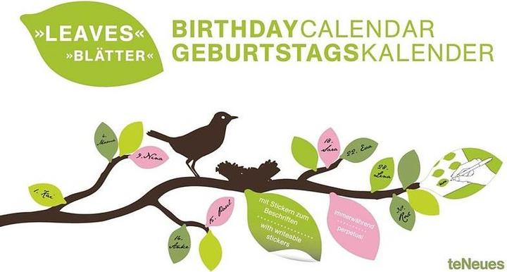 Produktbild Blätter immerwährender Geburtagskalender (Spezial)