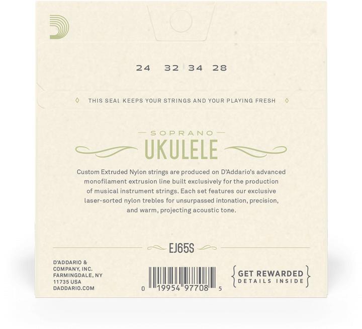 Produktbild D'Addario Ej65s (4 x, Ukulele, 0.03")