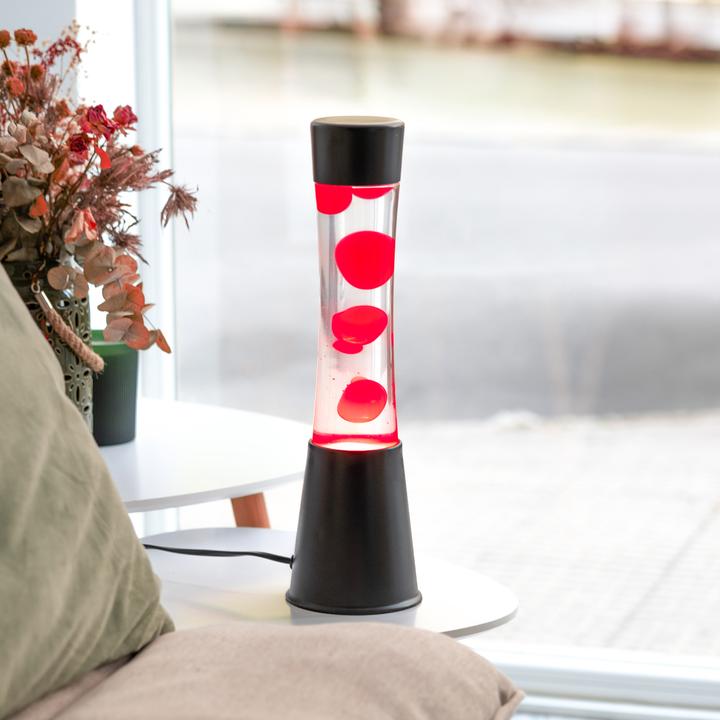 Image du produit Fisura Lampe à Lave LED - rouge et noir - par (E14, E27)