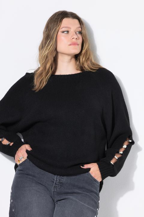 Produktbild Studio Untold Pullover, Boxy Shape, Ballonärmel mit Schlitz und Ziersteinen (42, 44)