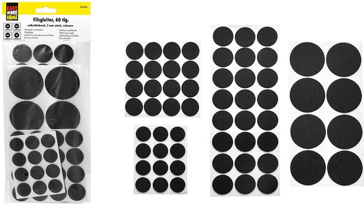 Actual product image Easy Work Felt glides, 60 pcs (Felt gliders, 60 Piece)
