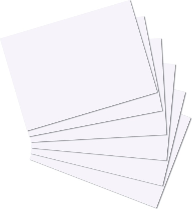 Herlitz Karteikarten A4 175 g/m2 Weiss Blanko (A4, 170 g/m², 100 x)