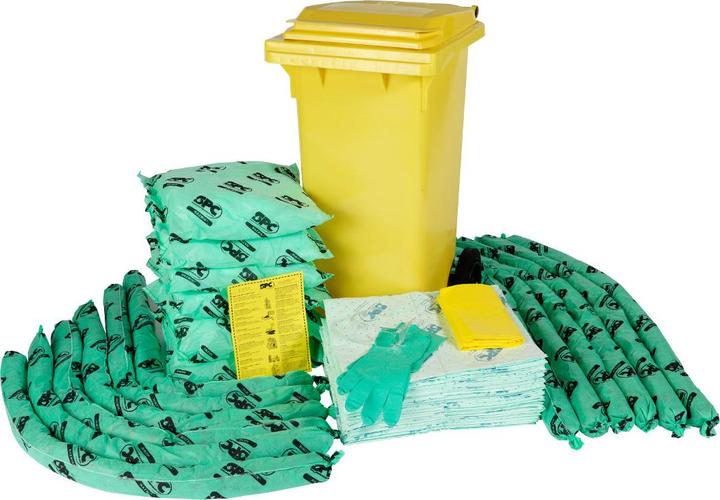 Produktbild Brady SKH-120, Mobiles Tonnen Set, Chemikalien, Gelb, Absorptionskapazität: 128 Liter (1 Set)