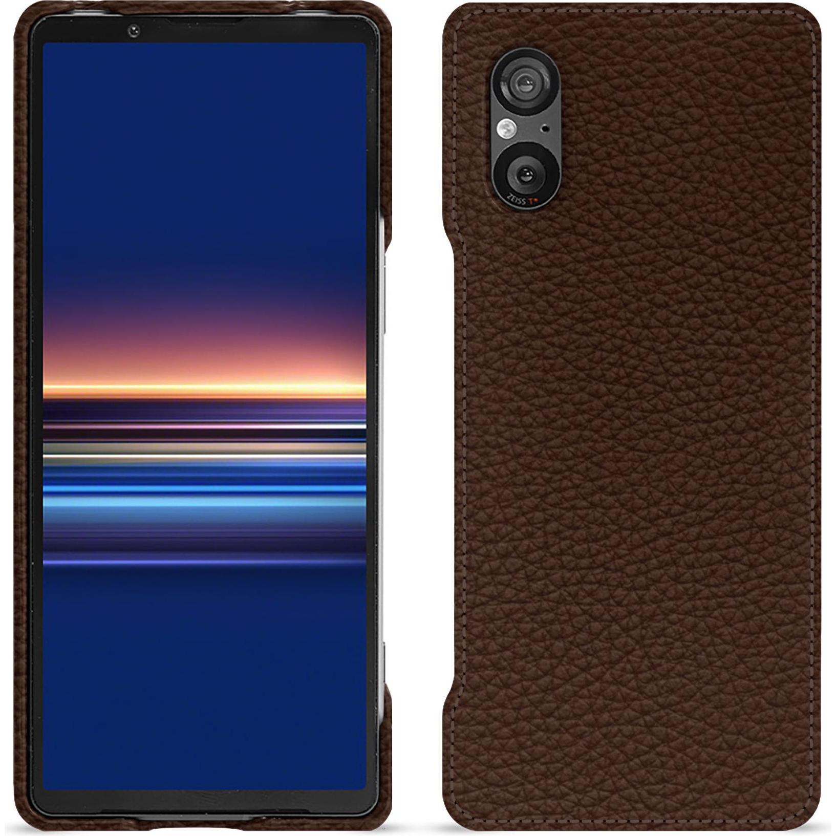 Noreve Lederschutzhülle (Sony Xperia 5 V), Smartphone Hülle, Braun